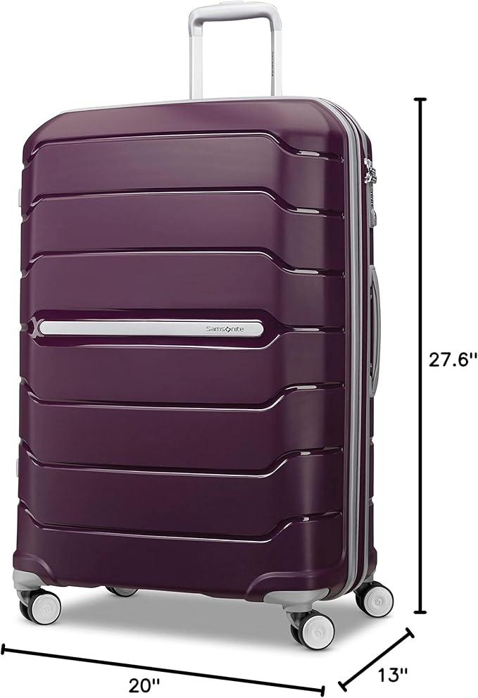 サムソナイト フリーフォーム ラージ スピナー荷物 デュアル360°回転ホイール - TSAロック搭載、航空会社承認済み - 軽量で耐久性のあるポリプロピレン製拡張可能ハードシェル - アメジストパープル