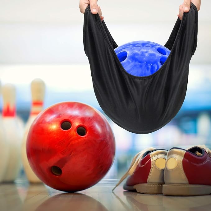 COITEK Bowling Seesaw Bag 2 Pack, Bowling Polisher Bag Carrier Ball Cleaner Holder, Black, 15' X 16'
