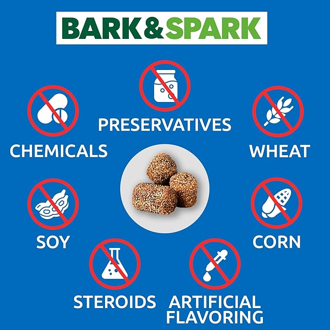 BARK&SPARK NO Poo Treats - Prevent Dog Poop Eating - Coprophagia Treatment - Stool Eating Deterrent - Probiotics & Enzymes - Digestive Health + Breath Aid - Made in USA - 180 Chews