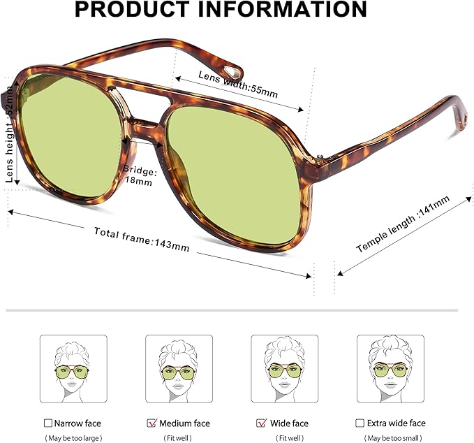SOJOS Retro Polarized Aviator Sunglasses Womens Mens Classic 70s 80s Vintage Trendy Square Aviators SJ2174