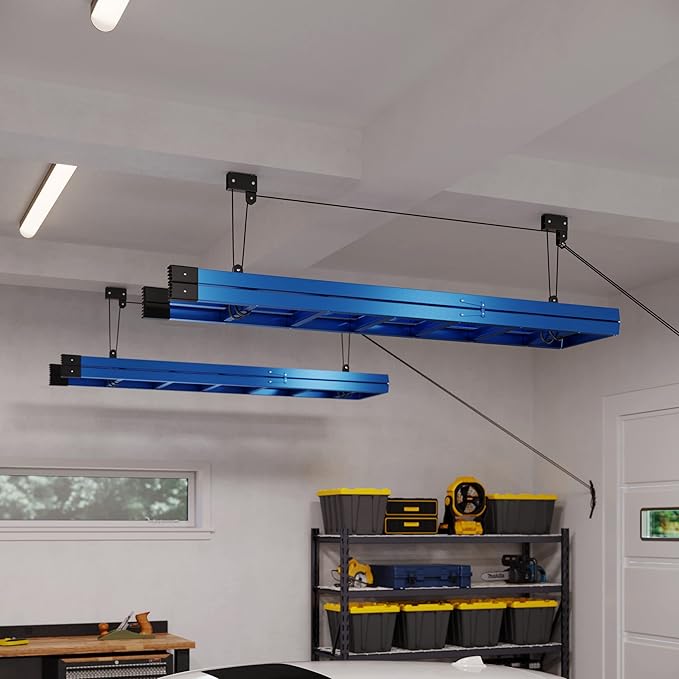 RAD Sportz Kayak Storage Hoist - Overhead Pulley System with 125lb Capacity for Canoes, Bikes, Ladders, and More - for up to 12-Foot Ceilings