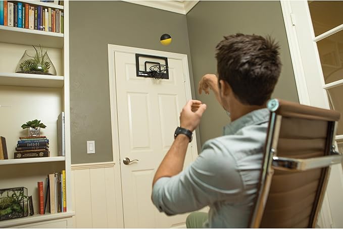 SKLZ Pro Mini Indoor Basketball Hoop - Over The Door – Portable - Great For Home, Dorms, Offices, and Gifts