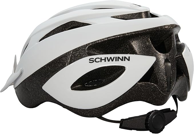 Schwinn Thrasher Helmet for Adults, Size 58-62 cm for Riders Ages 14+, Microshell, Adjustable Dial & Straps, Interior Padding, Air Vents, Visor, Adult Bike Helmet