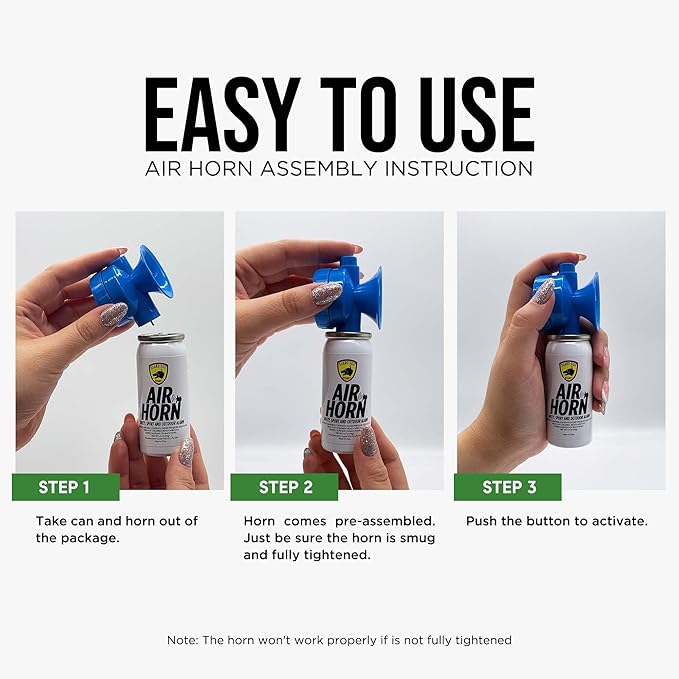 Guard Dog Security Air Horn For Safety, Loud Blow Horn, Hand Held Mini Air Horn for Self-Defense, Audible Over 1 Mile, 1.4 oz Can, Powerful, Portable and Mini Canned Accessories for Protection