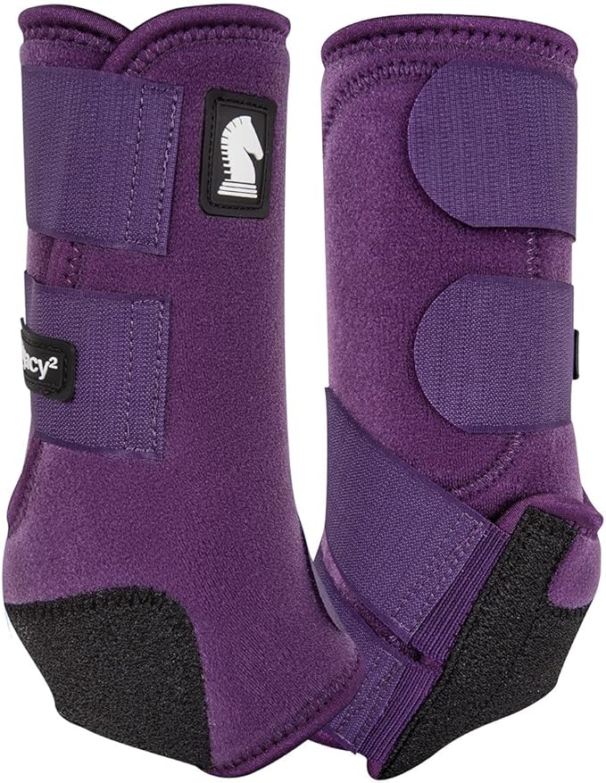 Classic Equine Legacy2 Support Boots, Front (Eggplant, Small)
