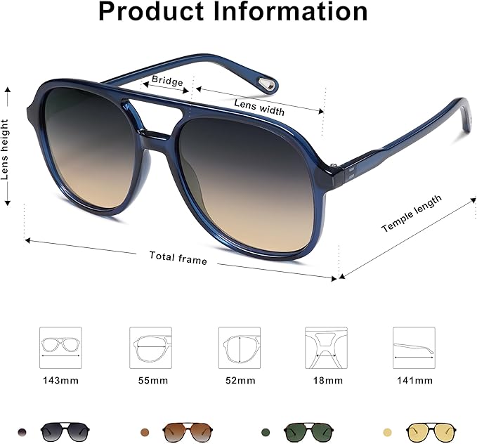 SOJOS Retro Polarized Aviator Sunglasses Womens Mens Classic 70s 80s Vintage Trendy Square Aviators SJ2174