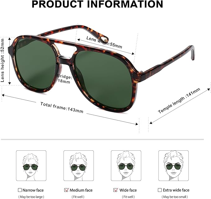SOJOS Retro Polarized Aviator Sunglasses Womens Mens Classic 70s 80s Vintage Trendy Square Aviators SJ2174