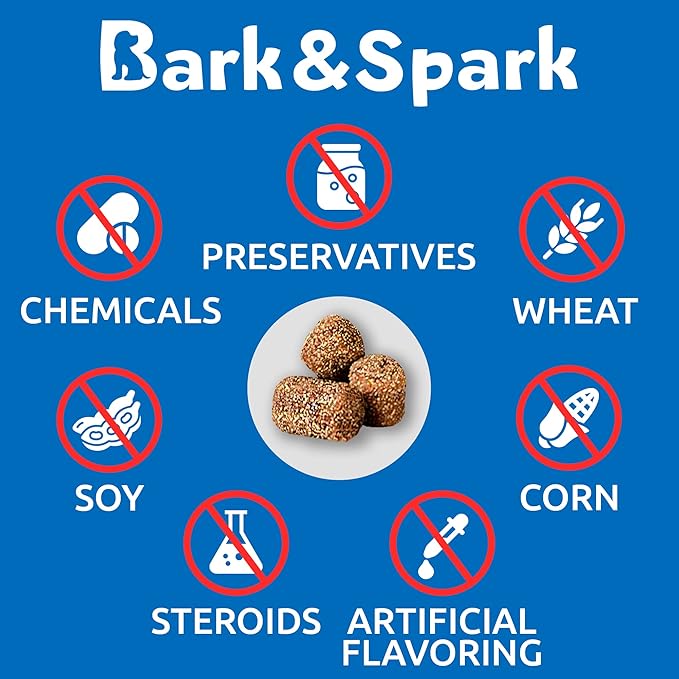 BARK&SPARK NO Poo Treats - Prevent Dog Poop Eating - Coprophagia Treatment - Stool Eating Deterrent - Probiotics & Enzymes - Digestive Health + Breath Aid - Made in USA - (120 Ct - Chicken)