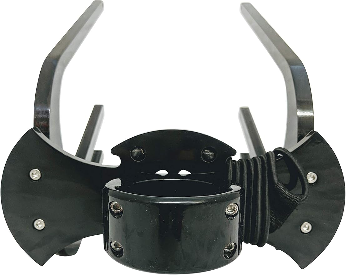 Kneeboard Rack for Boat, Black Aluminum Knee Board Wakeboard Combo Tower Rack, Wakeboarding Rack for Towers, Fits Clamp Tubing Sizes 1 3/4", 1 7/8", 2", 2 1/4", 2 3/8", 2 1/2"