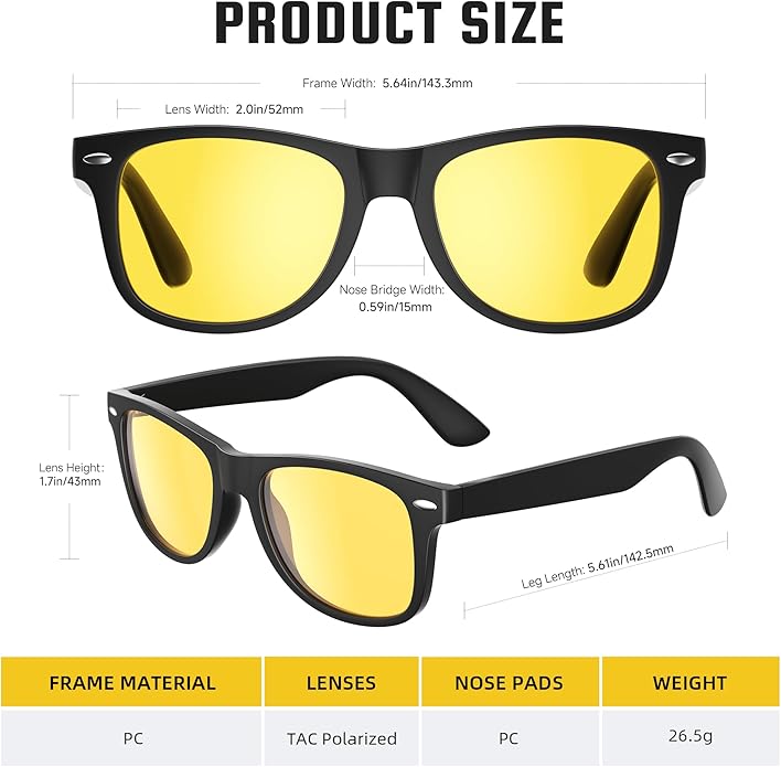 FEIDUSUN Sunglasses Men Polarized Sunglasses for Mens and Womens,Black Retro Sun Glasses Driving Fishing UV Protection