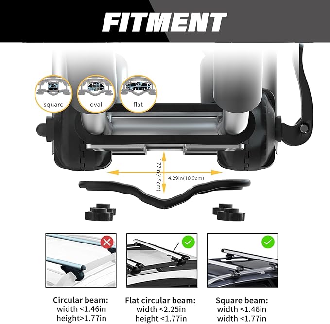 Kayak Roof Rack, Aluminum Kayak Carrier Folding J-Style Universal 3-in-1 Multifunction with Kayak Roller and Car Door Step for Canoe, SUP, Kayaks, Surfboard Rooftop Mount on SUV Car Truck Crossbars