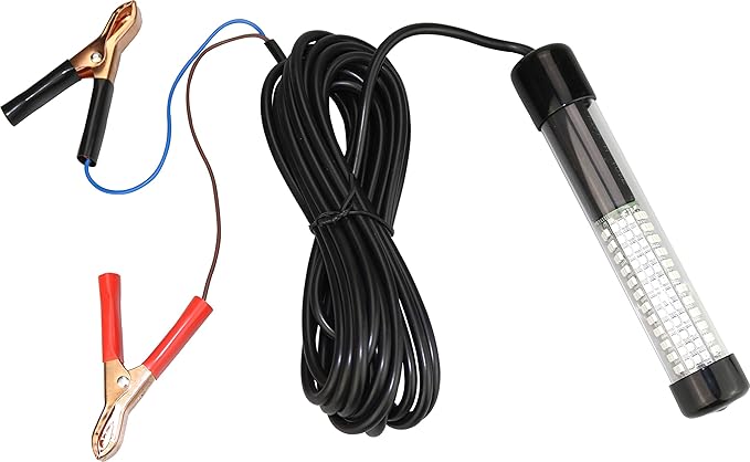 12V 14W 180 LEDs 1300 Lumens LED Submersible Fishing Light Underwater Fish Finder Lamp with 5m Cord