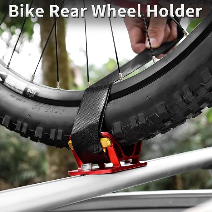 Bicycle Rear Wheel Holder, Rear Wheel Rack Mount, Road Bike Tire Bracket Holder Carrier Fits Mountain Bikes, Road Bicycles & EBikes, Black