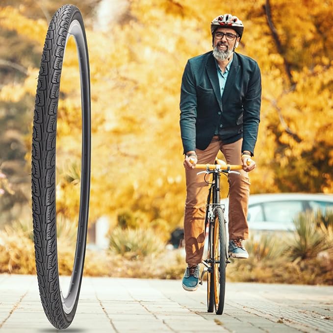 700x35C Bike Tire Foldable Replacement Tires with or Without Bike Tubes and Tire Levers for Road Bicycle