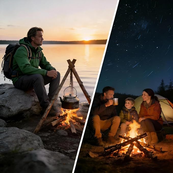 4" Portable Pocket Waterproof Ferrocerium Ferro Rod Fire Starter Survival Tool, Flint and Steel Magnesium Camping Emergency Fire Starters Kit with Striker, Outdoor Campfires Stick Firestarter