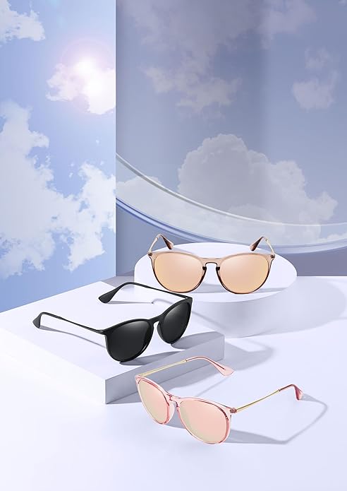 WOWSUN Retro Polarized Sunglasses Womens 2026 Trendy Round Classic Glasses