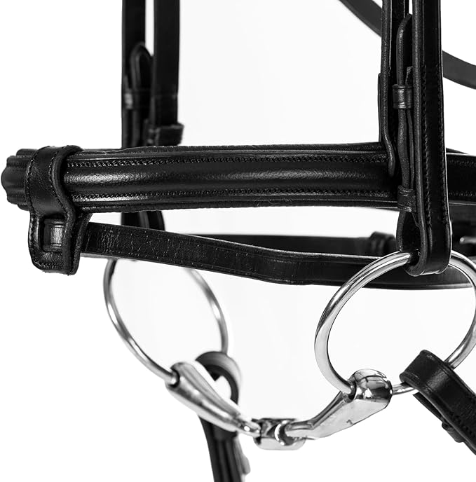 Equinavia Saga Padded Cavesson Dressage Bridle with Reins and Removable Flash