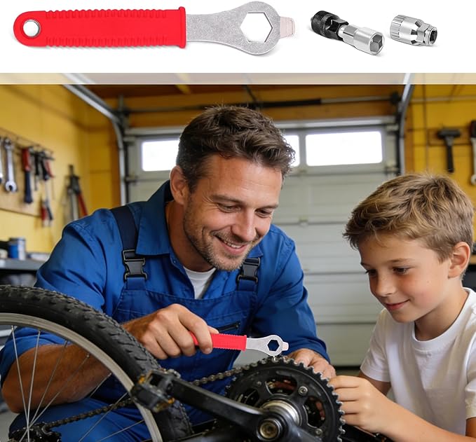 Bicycle Crank Extractor Tool Set - Professional Bike Crank puller with 16mm Spanner for Bottom Bracket Remover in the Bike Tool kits