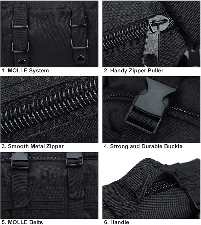 BraveHawk OUTDOORS Bike Handlebar Bag, 900D Nylon Oxford Multi-purpose Waist Bag Water Resistant Bicycle Cycling Pack (Black)