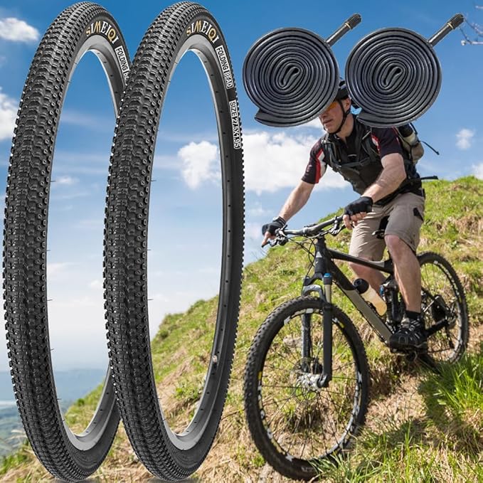 27.5 X 1.95 Inch Folding Bike Tires with 3mm Anti Puncture Proof Protection for Mountain Bicycles