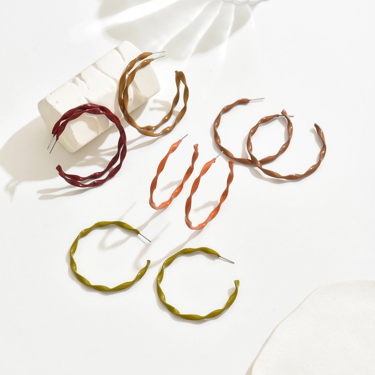Twisted Hoop Earrings - Modern Statement Jewelry For Women