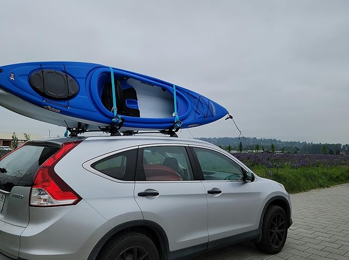 2 Pairs Kayak Roof Rack for Car Top Roof Mount Carrier J Cross Bar Canoe Boat