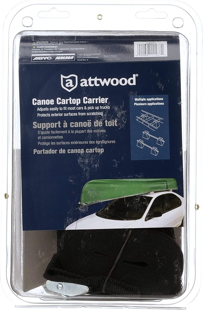 Attwood 11437-7 Car-Top Canoe Carrier Kit