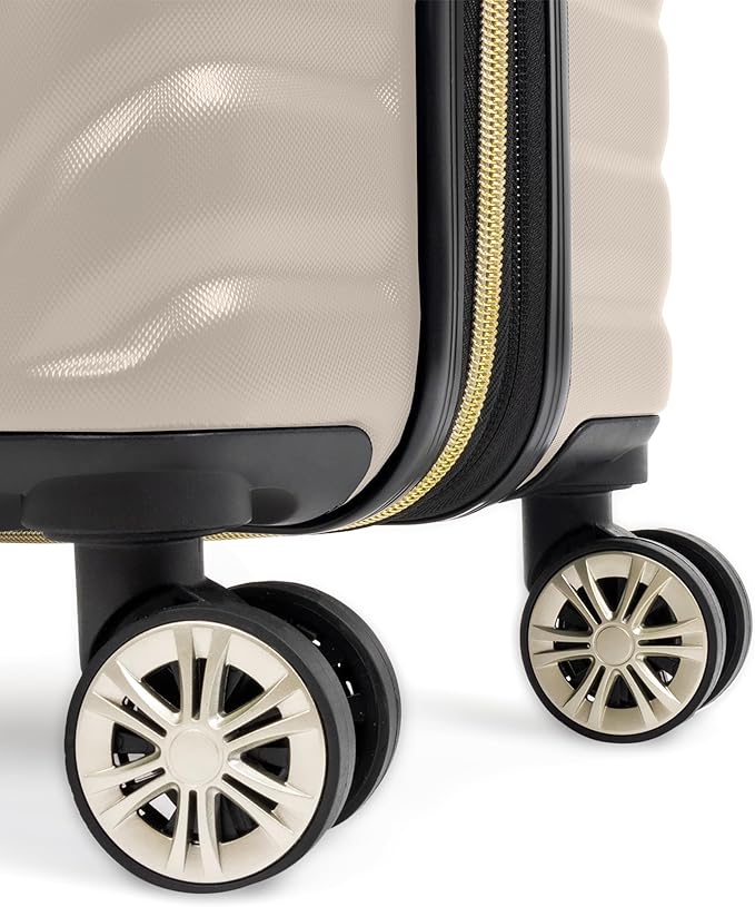 Kenneth Cole REACTION Madison Square Lightweight Hardside Chevron Expandable Spinner Luggage, Taupe, 2-Piece Set (20" & 28")