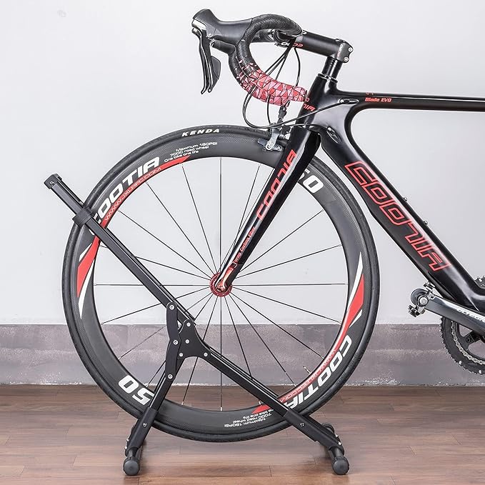 CHEPARK Bike Floor Stand Rack- Indoor Bike Stand for Garage/Home - Bike Storage Bicycle Parking Rack Fit 20”-29” Mountain Road Bikes (2 Bike Rack)