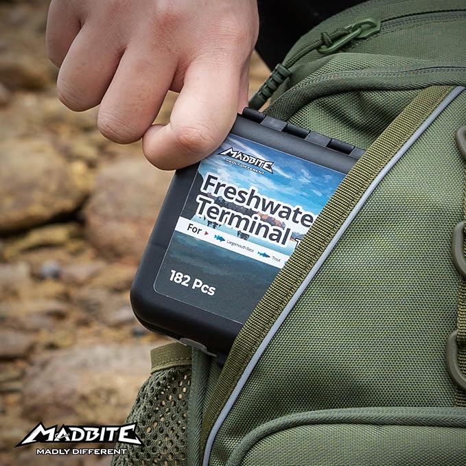 MadBite by KastKing 182/265/400点 コンパクト釣りタックルキット - オールインワン淡水用フック、ウェイト、浮き(タックルボックス入り)、バス、トラウト、パンフィッシュ用釣り具セット