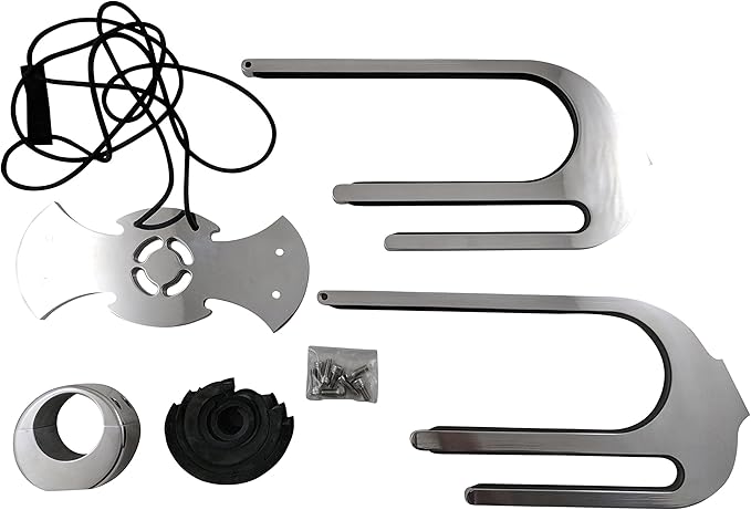 Kneeboard Rack for Boat, Polished Aluminum Knee Board Wakeboard Combo Tower Rack, Wakeboarding Rack for Towers, Fits Clamp Tubing Sizes 1 3/4", 1 7/8", 2", 2 1/4", 2 3/8", 2 1/2"