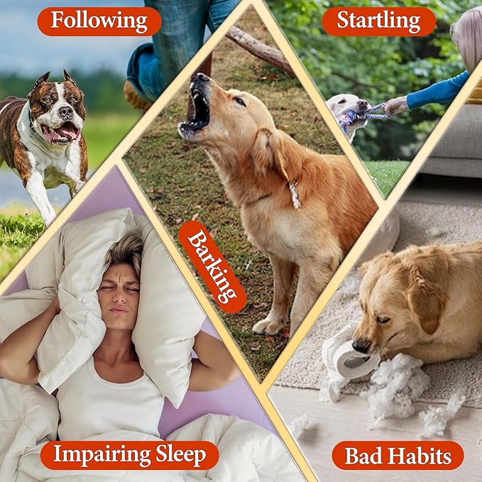 New Ultrasonic Pet Trainer,Pet Training Tool with Light,Ultrasonic Dog Bark Deterrent & Trainer - Stop Excessive Barking,Bark Deterrent Device,Compact Bark Control for Dogs,3 Training Modes