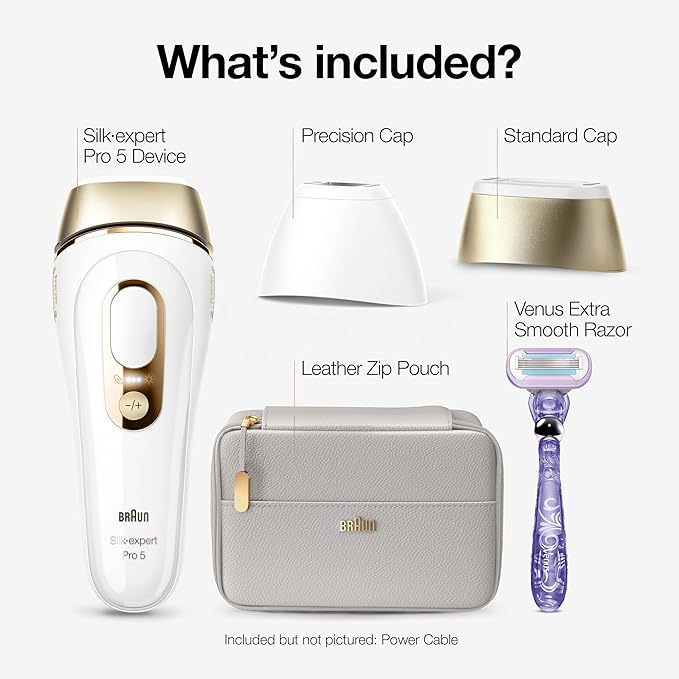 ブラウン IPL シルクエキスパート Pro 5 光美容器 男女兼用 永久脱毛器 自宅用 2ヘッド ポーチ ヴィーナスシェーバー IPL5157