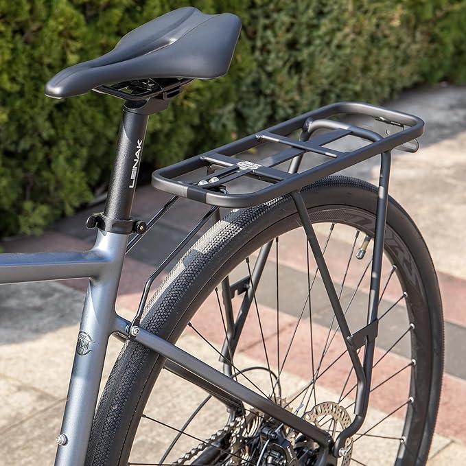 CXWXC Rear Bike Rack - Bike Cargo Rack for Disc Brake/Non-Disc Brake Mount - 66lbs Bicycle Pannier Touring Carrier Rack for 26"-27.5” or 29" Frames