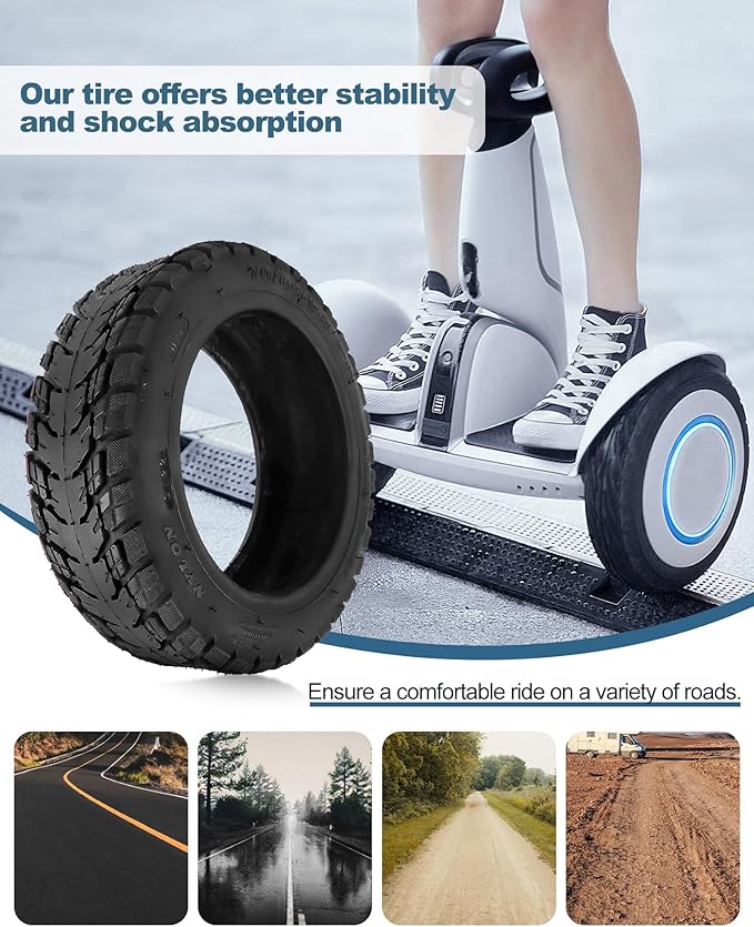 11 inch 70/80-6.5 Tubeless Rubber Tire for Segway Ninebot S-Plus Smart Self-Balancing Scooter Accessories, Hoverboard Heavy Duty Tire Explosion-proof Replacement, NOT for Ninebot S (1 PC)
