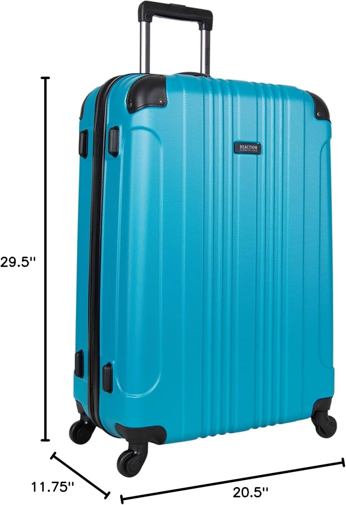 Kenneth Cole REACTION アウトオブバウンズ 軽量ハードシェル 4輪スピナーラゲージ、ティール、28インチ(預け入れサイズ)