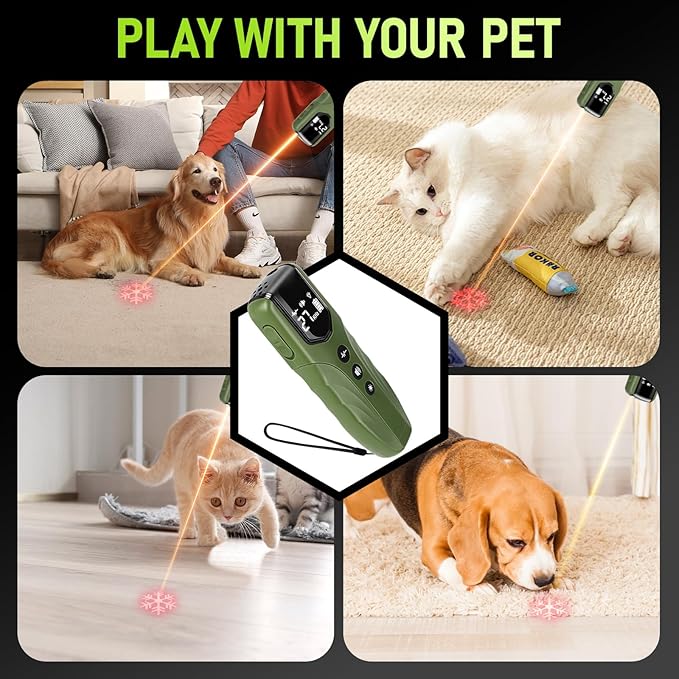 Dog Bark Deterrent Device, Ultrasonic Anti Barking Device for Dogs 35FT Far, Portable Dog Training Device to Stop Barking Neighbors Dog, 5 Modes| Safe & Effective for Small, Medium & Large Dogs,Green