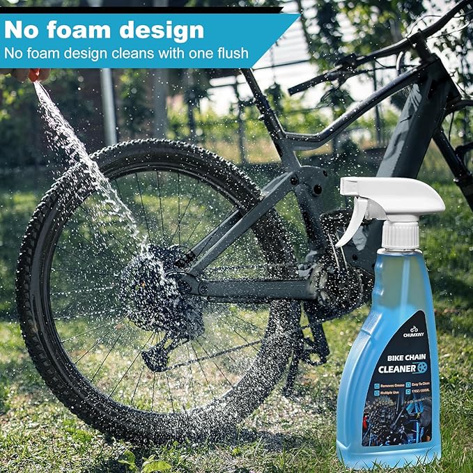 CHUMXINY Bike Chain Degreaser, 17 fl oz Spray Non-foaming Design for MTB/Gravel/Road/Mountain Bikes