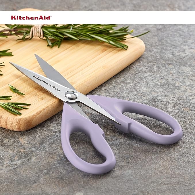 KitchenAid 万能キッチンはさみ 保護シース付き 高耐久ステンレススチール製はさみ 食洗機対応 ソフトグリップで快適なハンドル 8.72インチ ラベンダークリーム