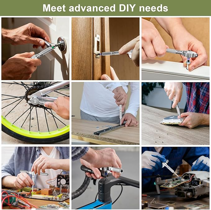 40 in 1 Magnetic Screwdriver Set - Portable Ratcheting Screwdriver Set with Storage Case,S2 Steel Multi Bit Magnetic Drive Set,DIY Detachable Precision Repair Tool Kit for Home & Professional Use