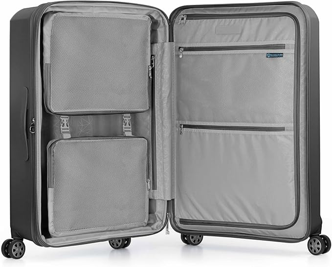 Traveler's Choice Pagosa Hardshell Expandable Luggage with Spinner Wheels, Gray, 3-Piece Set (22/26/30)