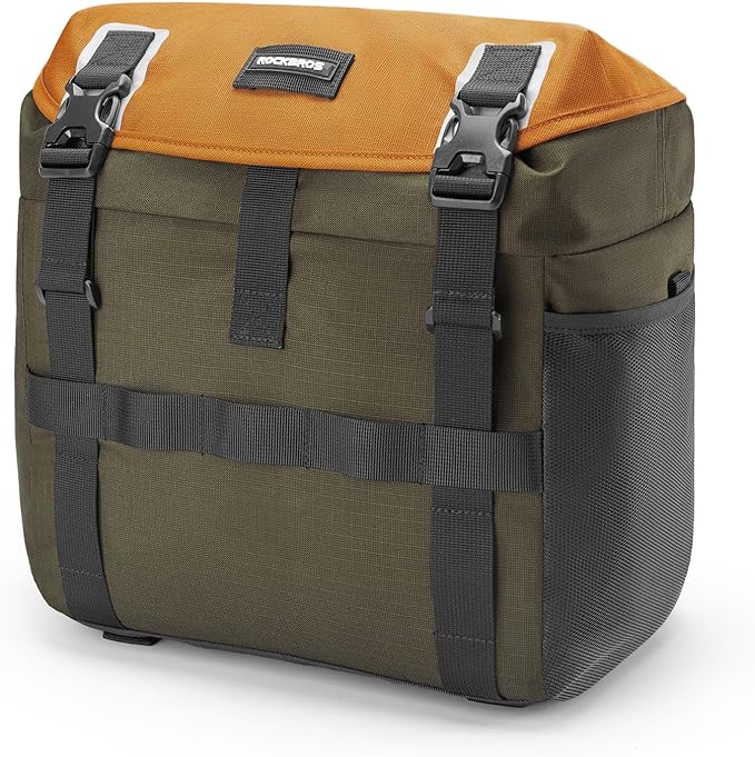 ROCKBROS Bike Handlebar Bag Waterproof Cycling Pouch 24L Bicycle Front Storage Pouch Bag with Shoulder Strap
