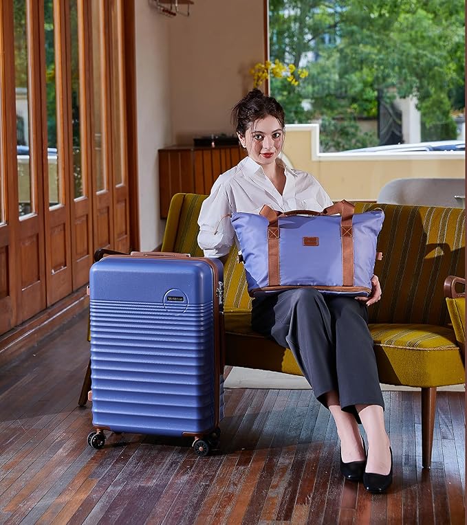 5点セットスーツケース 車輪付き、ハードシェル、TSAロック付きABS機内持ち込み可能、旅行用スーツケース