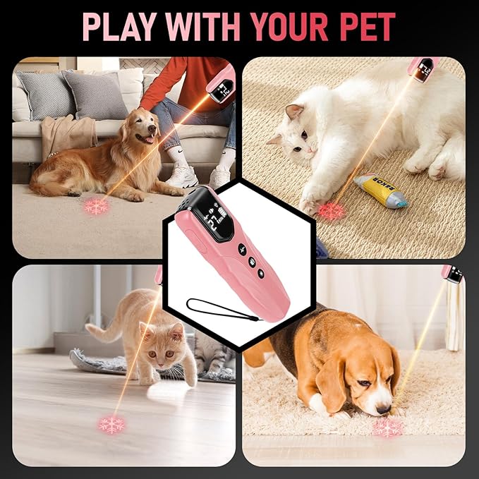 Dog Bark Deterrent Device, Ultrasonic Anti Barking Device for Dogs 35FT Far, Portable Dog Training Device to Stop Barking Neighbors Dog, 5 Modes| Safe & Effective for Small, Medium & Large Dogs,Pink