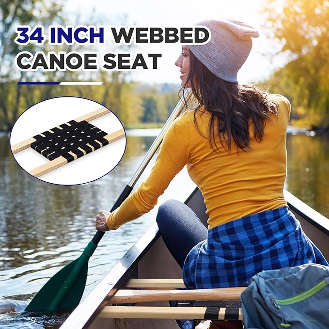 JellyArch 34 Inch Canoe Seats Nylon Webbed Seat Replacement Canoe Hardware