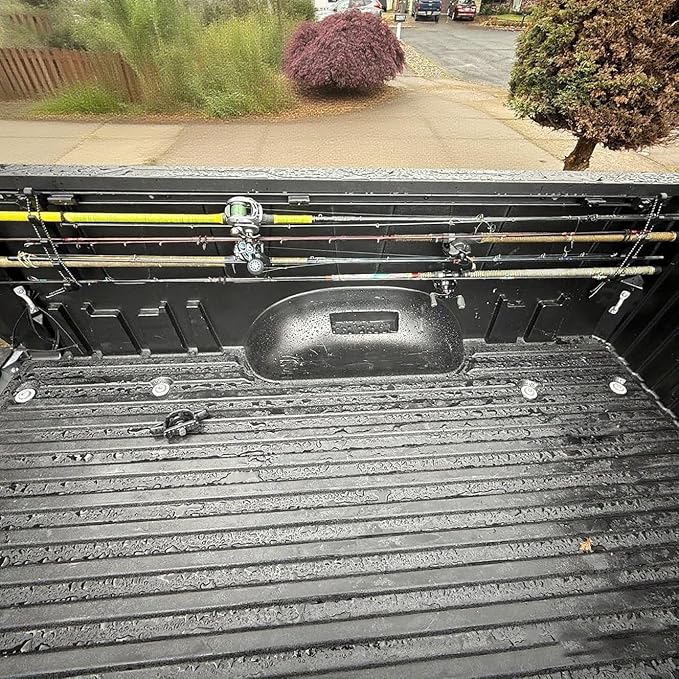 Quick-Release Fishing Rod Holder for Truck Beds - Compatible with Tonneau Covers