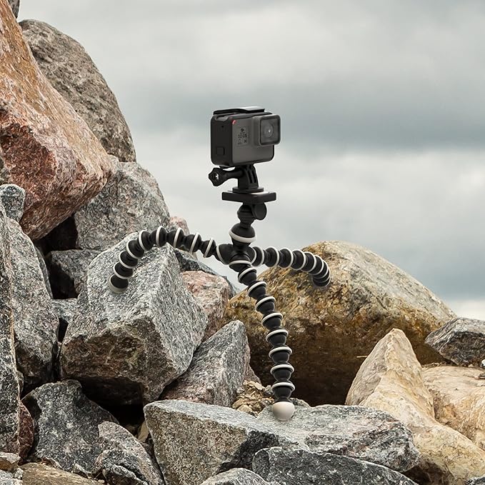 Digicharge 10‘’ Octopus Flexible Tripod Camera + Action Cam Mount Stand, Compatible with GoPro Lit Hero, Hero13 Max 2 Hero12 13 12 11 Mini 10 9 8 Fusion DJI Osmo Action 5 Akaso Brave Apeman Cam
