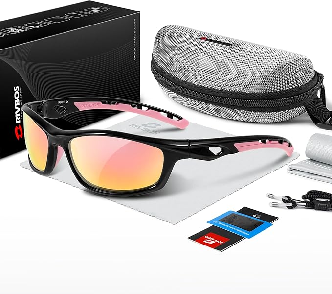 RIVBOS Sunglasses for Men Women Polarized UV Protection Sports Fishing Driving Shades Cycling RB833