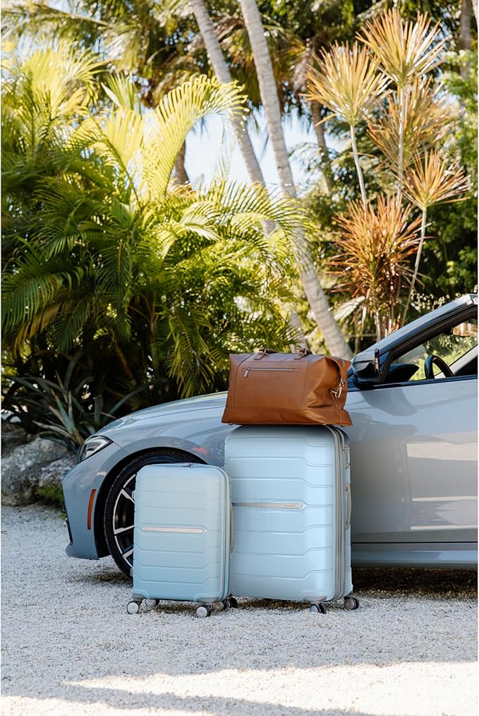 Samsonite Freeform ハードサイド 機内持ち込み手荷物 スピナーホイール付き - ハードシェル スーツケース - TSA承認、航空会社承認 - 拡張可能なハードシェル、軽量旅行用スムーズなローリングホイール - スカイブルー