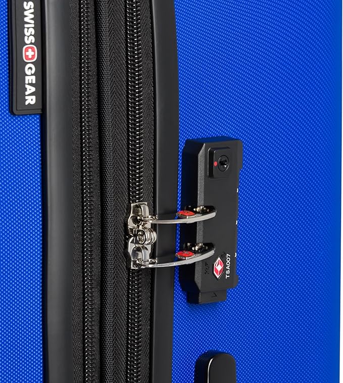 SwissGear 7366 シグネチャー ハードサイド 拡張可能荷物 スピナーホイール TSAロック コバルト チェック済み-L 27インチ